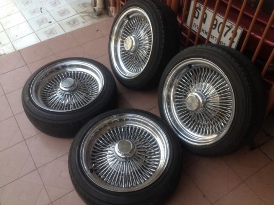 ล้อซี่ลวด อเมกาเเท้ขอบ14 4รู100กับ114สีเดิมญี่ปุ่นสภาพสวยๆเงาๆครับ