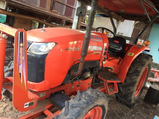 **415,000 บ.ต่อรอง/// รถไถ2เพลา KUBOTA L4708 4WD ปี55 เดิมบาง **ขาย KUBOTA L4708 4WD รถไถ2เพลา 47แรง ปี55 สภาพเดิมบาง พร้อมลุย FARM TRACTOR KUBOTA L4708 47HP 4WD 2เพลา 47แรงม้า 4สูบแบบตั้ง ปี 55 เครื่องเดิม เกียร์เดิม เครื่องแน่น แรง ไม่เยิ้ม เกียร์ดี ไม่