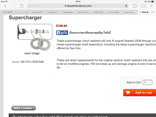 แหวนแต่ง Sea Doo Supercharger ของ Riva