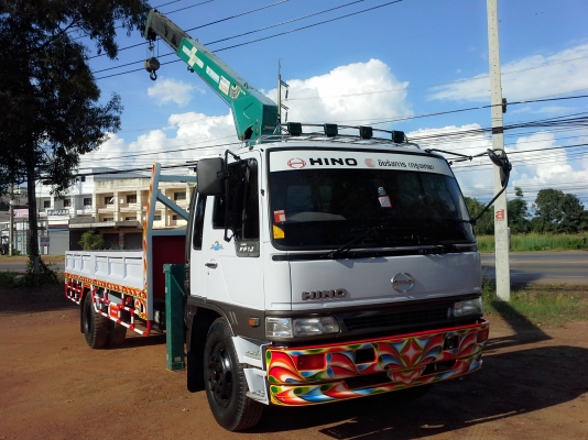 ขายด่วน รถบรรทุก 6 ล้อ ติดเครน 5 ตัน HINO FF1J 210