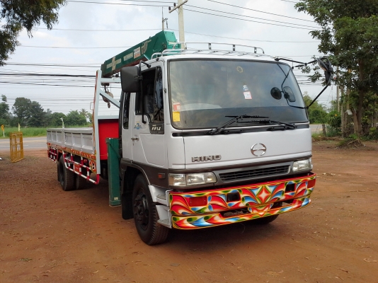 ขายด่วน รถบรรทุก 6 ล้อ ติดเครน 5 ตัน HINO FF1J 210