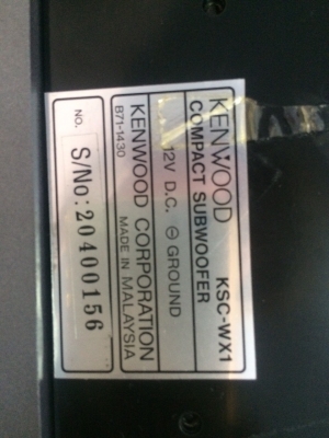SUB BOX KENWOOD KSC-WX1 ว้อยคู่ 100W มือ2 ญี่ปุ่น