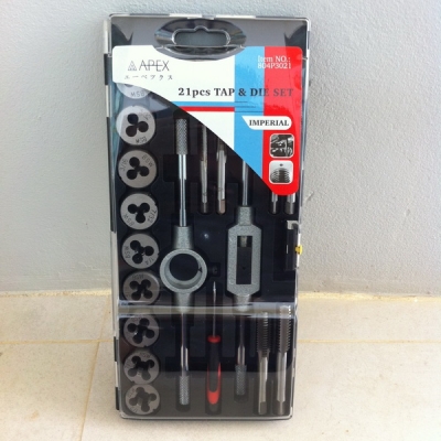 ชุดดอกต๊าปเกลียวและดายเกลียว APEX ระบบหุน 21 ตัวชุด