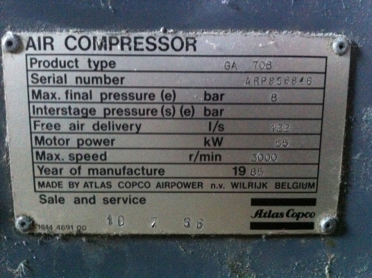 ปั๊มลมสกรู 75 hp