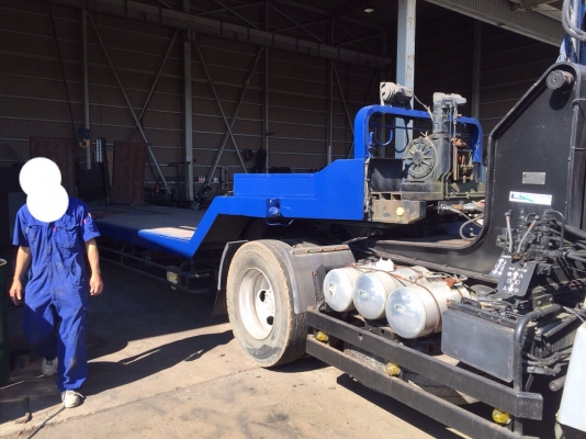 FUSO ซุปเปอร์เกรด FP511D เครื่อง8M20 รถหัวลากเทเลอร์หางโรลเบด 14ล้อ ยาว7เมตร รถปี1997