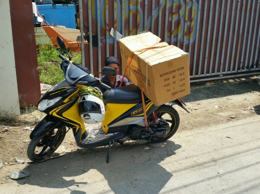 แจ้งลูกค้า สระแก้วครับ tractor-backhoe จัดส่งถังพ่นทรายให้แล้วนะครับ