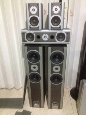 ลำโพงโฮมเธียเตอร์ SCANDYNA DESIGNED IN THE USA มือสองสภาพดียกชุด