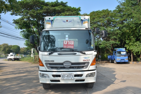 HINO MEGA  FG 220 hp CNG  กระบะเหล็กคอกสูงยาว 7.20 m