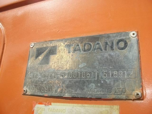 รถเครน 25 ตันTadano TR-250M-5 #518912 รถญี่ปุ่น สนใจสั่งนำเข้าโทร. 080-6565422 (หนิง)