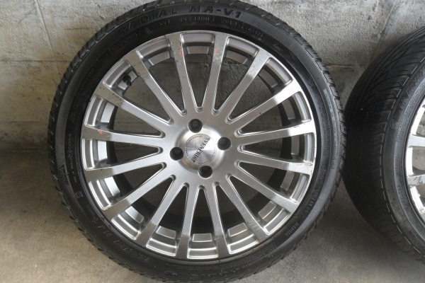 ล้อแม็ก 17นิ้ว 4รู100 พร้อมยาง สวยๆ 4 ล้อ ราคา 6450 บาท