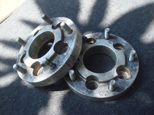 ขายอแดปเตอร์สเปเซอร์อลูมิเนียม 5 รู114ออก5รู 130 หนา 1นิ้ว 2อันเก่าญี่ปุ่น