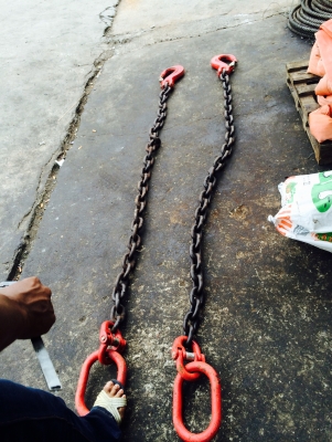 จำหน่าย โซ่ยกของ ขนาด 19มิล ยก10ตัน ยาวรวม2.4เมตร สอบถามได้ที่
