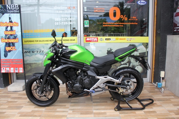 ขายER6n สีเขียว-ดำ สีเดิม Model year2013(ABS) รับแลก-เทิร์น จัดไฟแนนซ์ได้