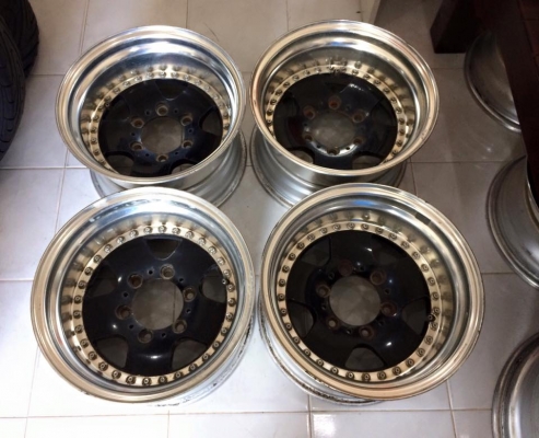 ล้อ WORK DEERFIELD 3 ชิ้น 15x8.5" ET-32 6/139.7 ประมูลญี่ปุ่น