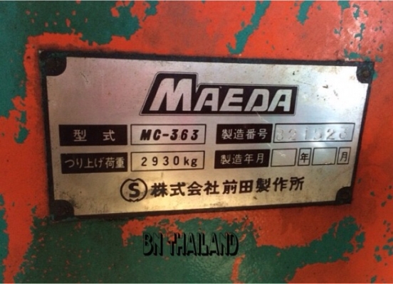 ขายจ้า MAEDA เครนติดรถบรรทุก 2.9ตัน  3ปลอก