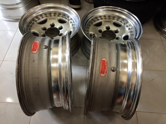 ขายล้อ WORK DEERFIELD 3 ชิ้นแท้ 15x7"  ET-13 6/139.7 ประมูลญี่ปุ่น