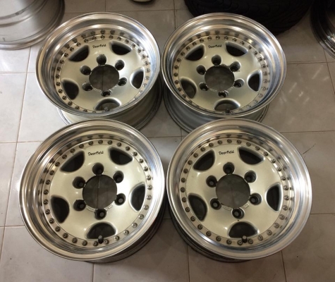 ขายล้อ WORK DEERFIELD 3 ชิ้นแท้ 15x7"  ET-13 6/139.7 ประมูลญี่ปุ่น