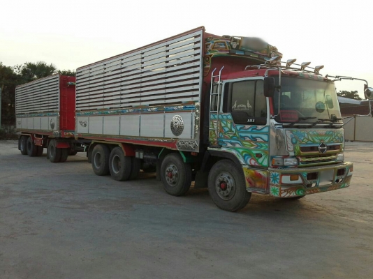 ขายรถพ่วง 24 ล้อ แม่.ลูก กระบะเนียมคอกเกษตรดั้ม อู่.ส ไพบูรณ์ HINO PROFIA เครื่อง.K13C-335 แรง 7 เกียร์ รถสวย ราคา.1750000 ต่อรอง