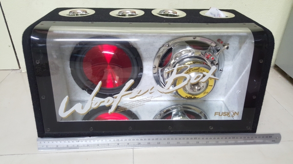 Subwoofer Fusion (มือสองญี่ปุ่น) แอมป์ในตัว สภาพสวยมาก