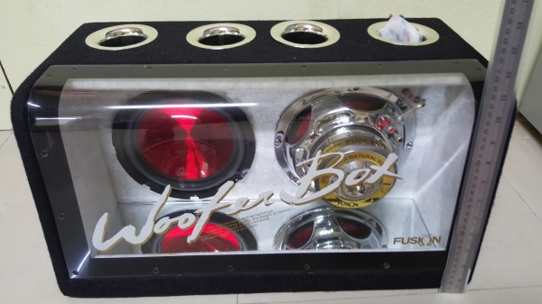 Subwoofer Fusion (มือสองญี่ปุ่น) แอมป์ในตัว สภาพสวยมาก
