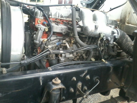 10ล้อเพลาเดียวISUZU DECA200 ยูโร2 จดปี46 ใบไม้เขียวแท้กระบะยาว6.35เมตร