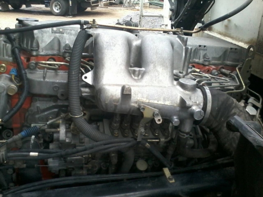 10ล้อเพลาเดียวISUZU DECA200 ยูโร2 จดปี46 ใบไม้เขียวแท้กระบะยาว6.35เมตร