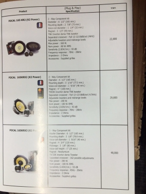 ขายลำโพง FOCAL แยกชิ้น 2 ทาง 165 KRX2 Made in France ขายลำโพง FOCAL แยกชิ้น 2 ทาง 165 KRX2 Made in France