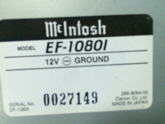 POWER Mcintosh 5CH EF-1080l พร้อมสายต่อเข้าเครื่องเล่นMcintosh Made in Japan มือ2 ญี่ปุ่น