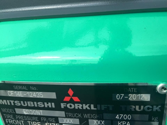 ฟอล์คลิฟต์ 3 ตัน เสายกสูง 6 เมตร MITSUBISHI GRENDIA รุ่นใหม่