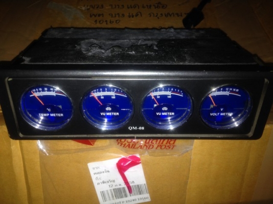 ตัววัด VU ต่อกับเครื่องเสียงรถยนต์ของเก่าญี่ปุ่นสภาพดีใช้งานได้ปกติ