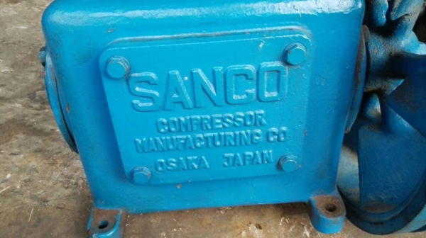 Sell>> หัวปั้มลม SANCO JAPAN 5 HP. สภาพสวย สด แน่น พร้อมใช้งาน.