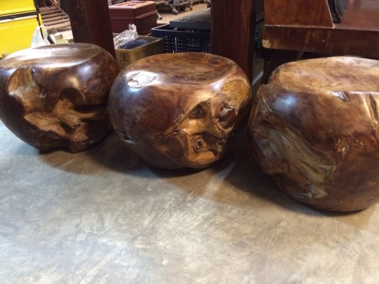 ขายก้อนรากไม้ปุ่มไม้สักเก่าโบราณ ขนาดเส้นรอบวง 1.5 เมตร ตันๆ หนักๆ