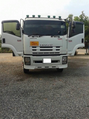 ขายรถสิบล้อ ISUZU DECA FXZ360แรง ปี55 พ่วงแม่ลูกดัมพ์สามมิตรพ่วงแม่ลูก กะบะสามมิตร