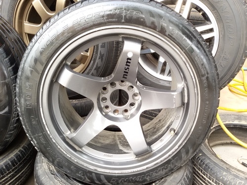 ขายล้อ Mismo ROTA 17 5รู หน้า8 หลัง9 พร้อมยาง 4 ล้อ ขายล้อ Mismo ROTA 17 5รู หน้า8 หลัง9 พร้อมยาง 4 ล้อ