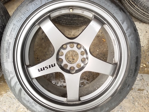 ขายล้อ Mismo ROTA 17 5รู หน้า8 หลัง9 พร้อมยาง 4 ล้อ ขายล้อ Mismo ROTA 17 5รู หน้า8 หลัง9 พร้อมยาง 4 ล้อ