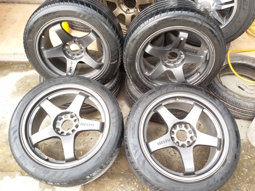 ขายล้อ Mismo ROTA 17 5รู หน้า8 หลัง9 พร้อมยาง 4 ล้อ