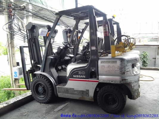 รถโฟร์คลิฟท์ มือสอง ขนาด 3 ตัน Nissan UGL02 # UGL02-001550 โทร.กุ้ง:0813062283