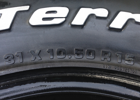 ยาง All BF goodrich 31 10.5 R15 จำนวน3เส้น ดอกติดหนวดไม่มีปะ