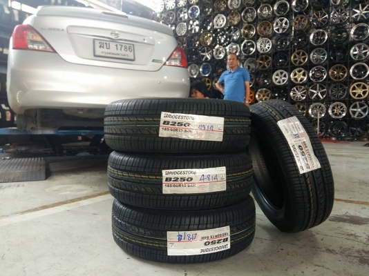 ยาง BRIDGESTONE B250 185/60R15 เส้นละ 2,250 บาท