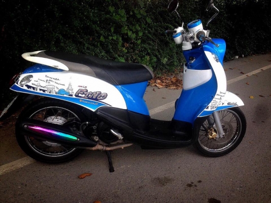 Fino เกย์แยก สีฟ้าขาว รถบ้านเดิมเดิม 16900 สภาพพร้อมใช่งาน