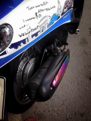 Fino เกย์แยก สีฟ้าขาว รถบ้านเดิมเดิม 16900 สภาพพร้อมใช่งาน