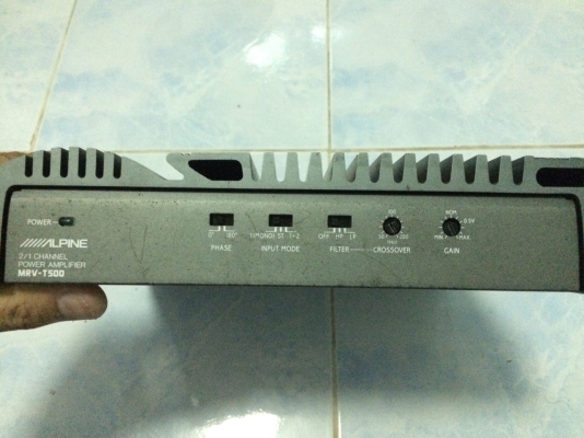 Power Alpine V12 MRV-T500 2CH 50W*2 CH ขับกลางแหลม ปรับเป็น Mono ขับซัพได้ ปรับ HP/LP ช่วง 50-200 Hz มือ2 ญี่ปุ่น