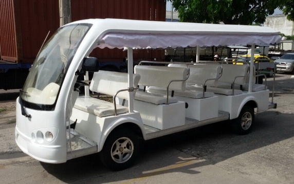 รถชมวิวพลังงานไฟฟ้าโซล่าเซลล์  Solar Electric Sightseeing Mini Bus 15 Passengers