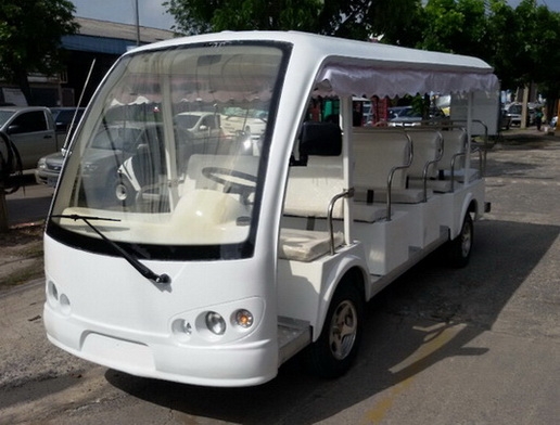 รถชมวิวพลังงานไฟฟ้าโซล่าเซลล์  Solar Electric Sightseeing Mini Bus 15 Passengers
