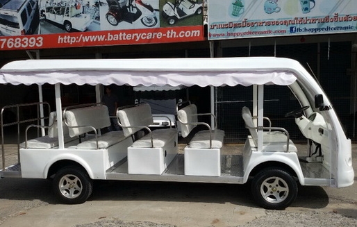 รถชมวิวพลังงานไฟฟ้าโซล่าเซลล์  Solar Electric Sightseeing Mini Bus 15 Passengers