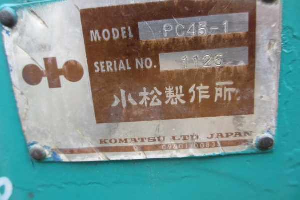ขายรถแมคโครเล็ก Komatsu pc45-1