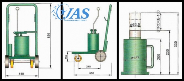 ชุดแม่แรงสนาม ไฮดรอลิก 60ton ของคุณภาพพร้อมใช้งาน