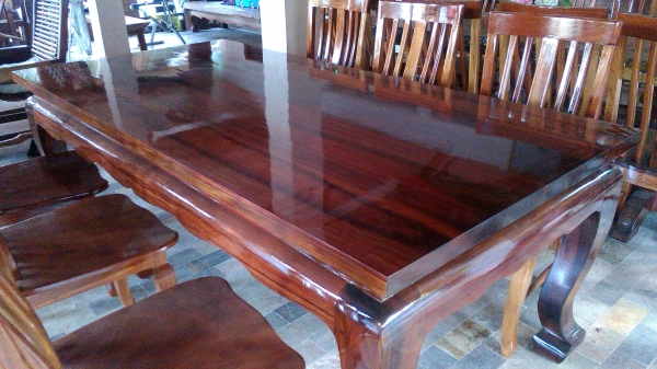 ชุดดต๊ะอาหารไม้ชิงชัน 1.00 x 2.00 พร้อมเก้าอี้ 8 ที่ ชุดดต๊ะอาหารไม้ชิงชัน 1.00 x 2.00 พร้อมเก้าอี้ 8 ที่