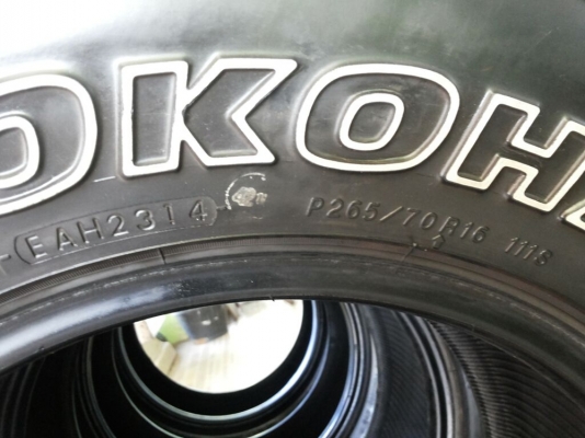 ขายยาง yokohama geolandar a/t-s 265/70 r16 ปี 2014