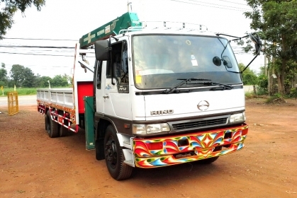 หกล้อ ฮีโน่ FF1J 210แรง ปี40 เครน TANDO 5 ตัน ช่วงยาว 7.20ม สภาพดีสวยพร้อมใช้ ทะเบียนพร้อมโอน